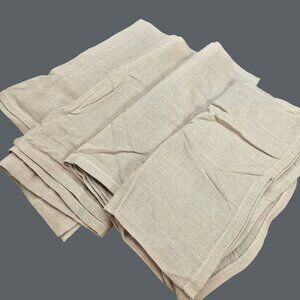 Pier 1 Imports Beige Rayon Napkins 20" X 20" Square Table Linens Set Of 4